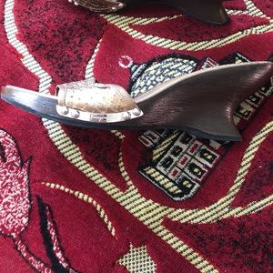 Salvatore Ferraegamo size 8 1/2 Gold  125.00